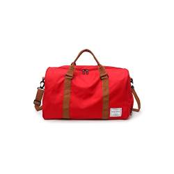 CORIOS Reisetaschen Duffle Bag für Herren/Damen Oxford Sporttasche Weekender Übernachtung Tasche Schwimmtasche Fitnesstasche Groß Kabinenreisetasche Trainingstasche für Sport Fitnessstudio Reisen Rot von CORIOS