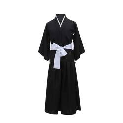 COSDREAMER Japanischer Yukata-Kimono, für Herren und Damen, Kostüm, japanischer Kimono, Robe, Schwarz, M von COSDREAMER