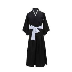 COSDREAMER Japanischer Yukata-Kimono, für Herren und Damen, Kostüm, japanischer Kimono, Robe, Schwarz, S von COSDREAMER