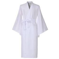 COSDREAMER Japanisches Yukata Kimono Kostüm für Herren, Kimono Kostüm weiß, L von COSDREAMER