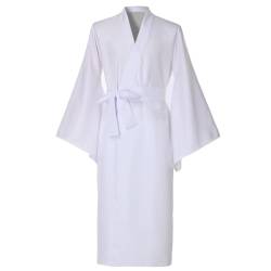 COSDREAMER Japanisches Yukata Kimono Kostüm für Herren, Kimono Kostüm weiß, XL von COSDREAMER