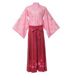 COSDREAMER Kimono Robe Geisha Japanische Yukata Volant Top Hosen Set XXL von COSDREAMER