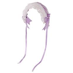 Mädchen Dienstmädchen Cosplay Stirnband Spitze Blume Kopfbedeckung (Violett) … von COSDREAMER