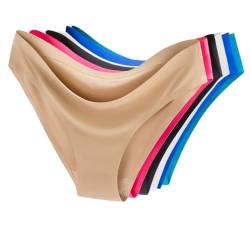 COSOMALL Damen Invisible Seamless Bikini-unterwäsche hälfte zurück Coverage höschen mittel 6-Pack Seamless von COSOMALL