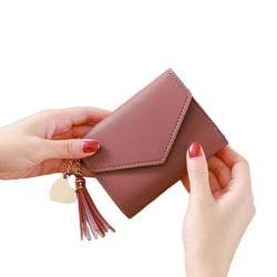COSSIKA Brieftasche 2023 Kleine Bank Kreditkarte Organizer Halter Dame Geldbörse Kurze Brieftasche für Frauen Brieftasche Kupplung Kleingeld Tasche mit Quasten von COSSIKA