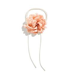 COSSIKA Mode Halskette Goth Tuch Große Rose Anhänger Halsband Wachs Seil Halskette für Frauen Elegante Webart Geknotete Schleife Verstellbare Kette von COSSIKA