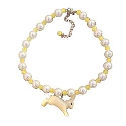 COSSIKA Modische Halskette, entzückende Hunde-Anhänger-Halskette mit bunten Perlen, handgefertigtes Halsband für Frauen und Mädchen, ethnische Perlenkette, Halsband-Halskette von COSSIKA
