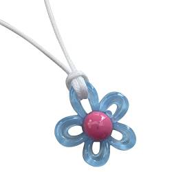 COSSIKA Modische Halskette, handgefertigt, Rosenblüten-Anhänger, Halskette für Damen und Mädchen, Kunstharz-Blumen-Schlüsselbeinkette, einzigartige Geschenke zum Valentinstag von COSSIKA
