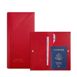 COSSIKA Reisepasshülle aus PU-Leder für Kartendokumente, Reisebrieftasche, einfache Reisepasshülle für Damen und Herren von COSSIKA