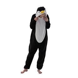 COSUSKET Snug Fit Unisex Erwachsene Onesie Pyjama Flanell Cosplay Tier Einteiler Halloween Kostüm Nachtwäsche Homewear, pinguin, S von COSUSKET
