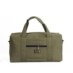 COTCLO Reisetasche Unisex Weiche Canvas Handtasche Reisetasche Große Kapazität Duffle Bag Anzug für Trolley Koffer Aufbewahrung Tuch Gepäcktasche, Army Green S, A von COTCLO