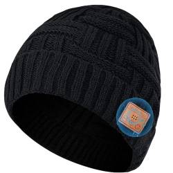 COTOP Bluetooth Mütze Herren, Warme Strickmütze mit Kopfhörer, Geschenk Männer Weihnachten, Winter Beanie mit Musik, Papa, Jungs, Teenager von COTOP