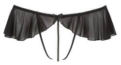 Cottelli Collection Damen Stringa Con Valance Unterrock, Schwarz (Black 002), L EU von COTTELLI