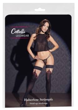 Cottelli LEGWEAR Damen Strümpfe-25206481611 Strümpfe, Schwarz, 2 von COTTELLI