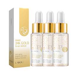 24k Gold Collagen Booster Serum, 24k Gold Snail Serum, Snail 24k Gold Face Serum, Feuchtigkeitsspendende Gesichtshautpflege, Reduziert feine Linien und Falten (3 Stück) von COTTNY