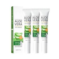 Aloe Vera Augencreme, Feuchtigkeitsspendend Augencreme, Augenpflege Augencreme gegen Falten und Augenringe, Anti Aging & Anti Falten Augencreme für Frauen, Hydrate Moisture Eye Cream, 20g (3 Stück) von COTTNY