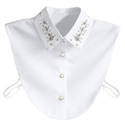 COUXILY Vintage Frauen Kragen Elegante Blusenkragen Einsatz Abnehmbarer Kragen für Frauen halbe Hemden (SZ-10) von COUXILY