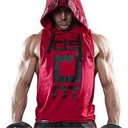 COWBI Bodybuilding Herren Muskelshirt Trägershirt Tanktop Tankshirt mit Kapuze von COWBI