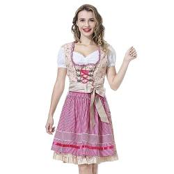 COXNSXX Dirndl Damen, Midikleider für Damen, Trachtenkleid Moderock, Damen Oktoberfest Kostüm umfasst Dirndl Bluse, Dirndl Schürze(Size: 34-42) von COXNSXX