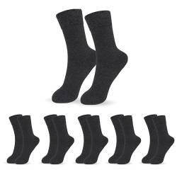 COZ Fashion Business Socken Herren Lange Freizeit-Socken Herrensocken für Herren hoher Baumwollanteil mit Komforbund (DE/NL/SE/PL, Numerisch, 39, 42, Regular, Regular, 5x Anthrazit) von COZ Fashion