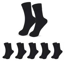 COZ Fashion Business Socken Herren Lange Freizeit-Socken Herrensocken für Herren hoher Baumwollanteil mit Komforbund (DE/NL/SE/PL, Numerisch, 39, 42, Regular, Regular, 5x Schwarz) von COZ Fashion