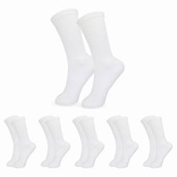 COZ Fashion Tennissocken Herren & Damen Sport Socken Lange Freizeit-Socken aus Baumwolle mit Komfortbund & Atmungsaktive Funktion 5x Weiß 39-42 von COZ Fashion