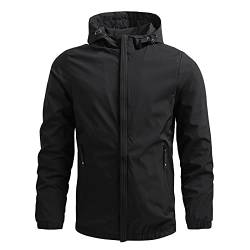 Kapuze Herren Jacket Wind Wasserdichte Regenjacke Atmungsaktive Outdoor Jacke Wanderjacke Herren Wanderjacke Herren Regenjacke Freizeitjacke Softshell Jacke Outdoor Funktionsjacke Freizeitjacke von COZYDAY