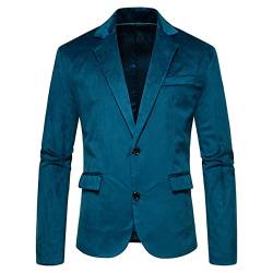 Sakko Herren Samt Blazer Herren Gekerbtem Revers Anzugjacke Einem Knopf Smokingjacken Hochzeitsanzug Herren Jackett Sakko Samt Blazer Freizeit Blazer für Hochzeit Abschlussball Party Abendessen von COZYDAY