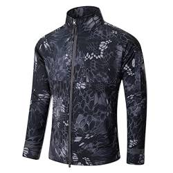 Softshelljacke Herren Softshell Jacke Übergangsjacke Windbreaker Wasserabweisende Funktionsjacke Leichte Outdoorjacke Herren Jacket Funktionsjacke Wasserdichte Sommerjacke für Wandern Trekking von COZYDAY