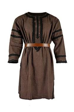 CP Abenteuer Mittelalter Tunika S-3XL Wikinger, Gewandung, LARP (Braun, L) von CP Abenteuer