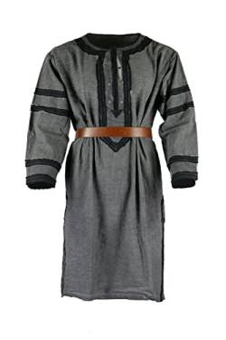 CP Abenteuer Mittelalter Tunika S-3XL Wikinger, Gewandung, LARP (Grau, XL) von CP Abenteuer