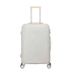 CPARTS Gut aussehender Trolley-Koffer, modischer Boarding-Koffer, hochwertiger Silent-Wheel-Passwort-Koffer für Urlaubsreisen (White 20 inc) von CPARTS