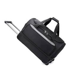 CPARTS Kratzfeste Reise-Trolley-Tasche, tragbare Reisetasche mit großem Fassungsvermögen, Faltbare, wasserdichte Reisetasche zum Einsteigen für Männer und Frauen (Black) von CPARTS