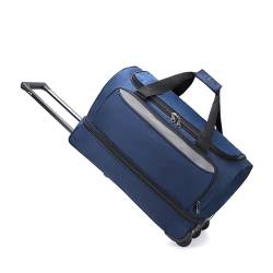 CPARTS Kratzfeste Reise-Trolley-Tasche, tragbare Reisetasche mit großem Fassungsvermögen, Faltbare, wasserdichte Reisetasche zum Einsteigen für Männer und Frauen (Blue) von CPARTS