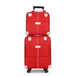 CPARTS Trolley-Reisetasche, leichtes und arbeitssparendes Gepäck, Gepäcktasche mit großem Fassungsvermögen und Rollen, geeignet für Männer und Frauen (red) von CPARTS