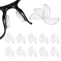 CPYJW 12 Paare Nasenpads Brille Selbstklebend,Anti-Rutsch Brillen Nasenpads Silikon Brillenpads Selbstklebend Nasenpads Rutschfeste Nasenpads Komfortable für Brillen Und Sonnenbrillen von CPYJW