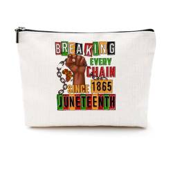 CQM Black History Gifts Make-up-Tasche, afrikanische amerikanische Unabhängigkeitstag, inspirierende Geschenke, Happy Juneteenth Geschenke, Mehrfarbig, 124, 9.6 x 7.4 inches von CQM