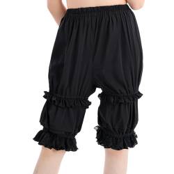 CR ROLECOS Schwarz Bloomers Damen Shorts Steampunk Shorts Vintage Shorts Lace Shorts Pantaloons Vintage Bloomers Shorts XL von CR ROLECOS