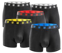 CR7 - 5er Pack Boxershorts Trunk Herren - by Cristiano Ronaldo - Black-Color-Mix - Gr. M von CR7