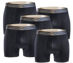 CR7 - 5er Pack Boxershorts Trunk Herren - by Cristiano Ronaldo - Black-Gold-Mix - Gr. M von CR7