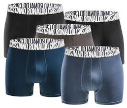 CR7 - 5er Pack Boxershorts Trunk Herren - by Cristiano Ronaldo - Black-Grey-Mix - Gr. L von CR7