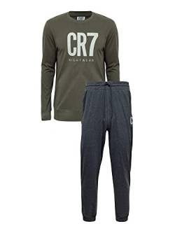 CR7 Herren Schlafanzug Langarm Pyjamaset, Mehrfarbig, XXL von CR7