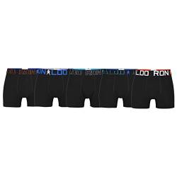 CR7 Jungen 5-Pack Boy's Cotton Trunk Badehose, Black, 13-15Y von CR7