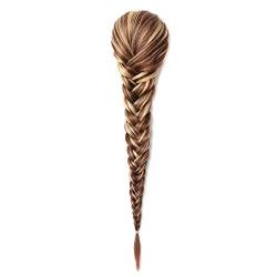 Pferdeschwanz-Verlängerung 15 Zoll Kunsthaar Kordelzug Zöpfe Pferdeschwänze Chignon Fischschwanz Pferdeschwanz Verlängerung Haarteil für Frauen (Color : 13, Size : 15inches) von CRAGCO