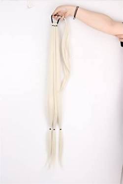 Pferdeschwanz-Verlängerung 34-Zoll-synthetische geflochtene Pferdeschwanz-Haarteile mit elastischem Gummiband, hitzebeständige Hochtemperaturfaser, geeignet for Frauen Haarteil für Frauen (Color : 60 von CRAGCO