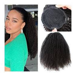 Pferdeschwanz-Verlängerung Brasilianische Echthaarverlängerungen 12-26 Zoll Afro Kinky Curly Drawstring Pferdeschwanz for schwarze Frauen Remy Natural Hair Clip In Curly Pferdeschwanz-Haarteile Haarte von CRAGCO