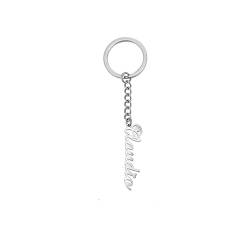 CRASLYMO Personalisierter Schlüsselanhänger mit Name Gravur Schlüsselbund mit Name Anhänger Edelstahl Keychain Personalisierte Geschenke für Damen Freundin Mutter von CRASLYMO