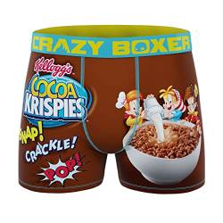 CRAZYBOXER Crazy Boxer Kellogg's Cocoa Rice Krispies Herren Boxershorts, Cocoakrispies, M von CRAZYBOXER
