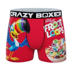 CRAZYBOXER Crazy Boxer Kellogg's Froot Loops Herren Boxershorts, Tukansam, XL von CRAZYBOXER