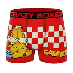 CRAZYBOXER Garfield Herren Boxershorts, Garfieldlasagna, Large von CRAZYBOXER